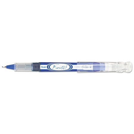PENTEL Finito Stick Porous Point Pen, Extra-Fine 0.4mm, Blue/Silver, PK12 SD98C